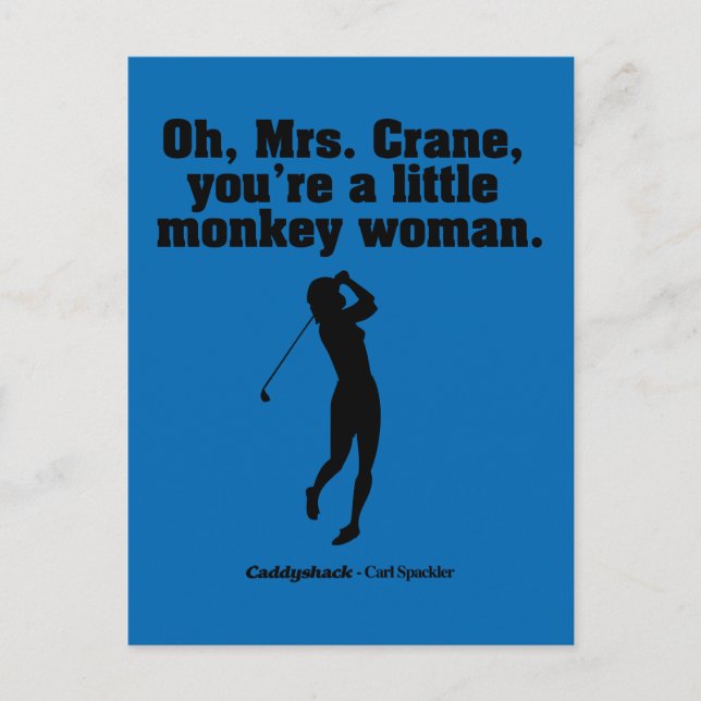 Caddyshack | Oh Mrs. Crane Vykort (Framsida)