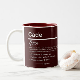 Cade Personligt Namn Två-Tonad Mugg