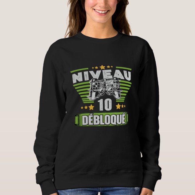 Cadeau 10 ans Anniversaire Gamer Niveau 10 T Shirt (Framsida)
