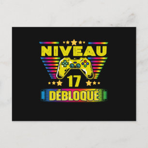 Cadeau 17 ans Anniversaire Gamer Niveau 17 Vykort