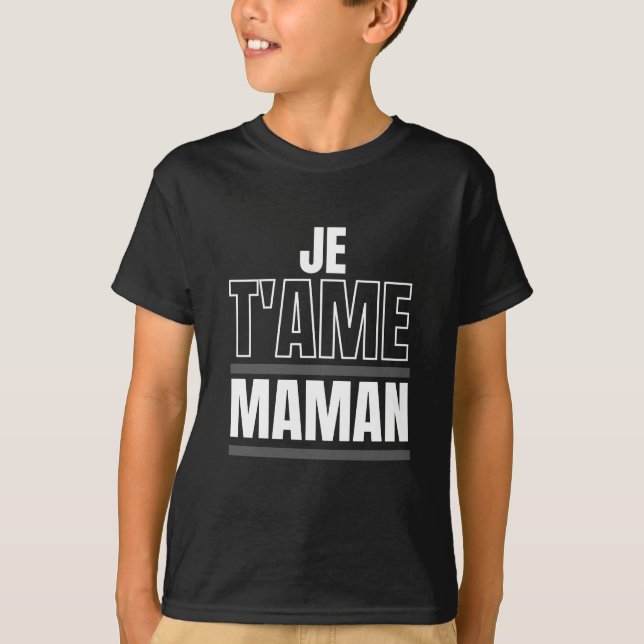 Cadeau maman, je t'aime maman, papa, proud mommy t shirt (Framsida)