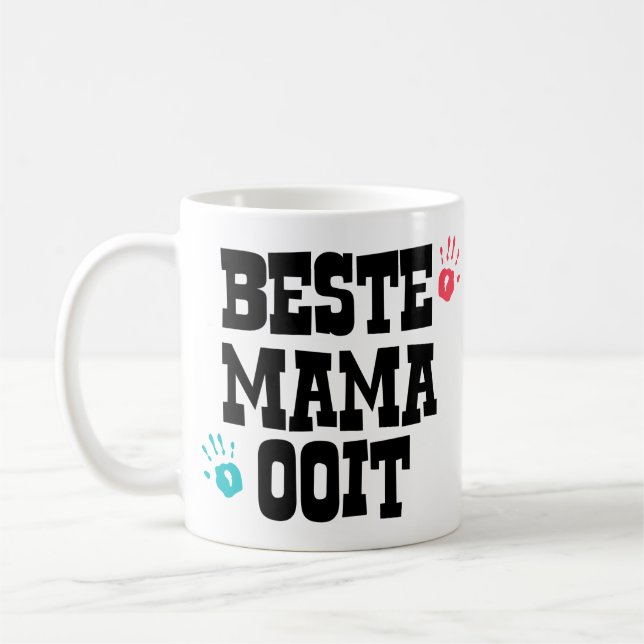 Cadeau mok voor mama met eigen foto kaffemugg (Vänster)