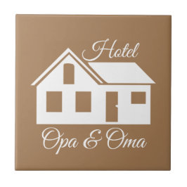 Cadeau tegel "Hotel Opa & Oma" Kakelplatta