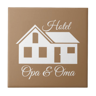 Cadeau tegel "Hotel Opa & Oma" Kakelplatta