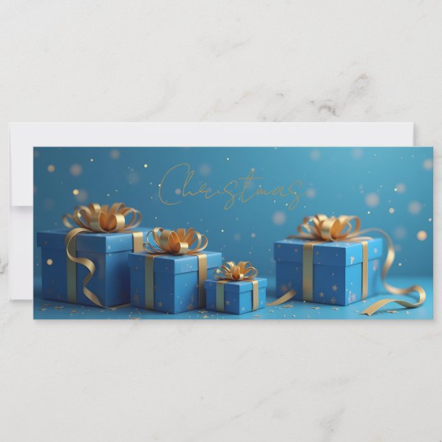 cadeaux bleus, rubans dorés (Framsida)