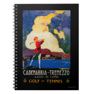 CadenabbiaTremezzo Vintage PosterEurope Anteckningsbok