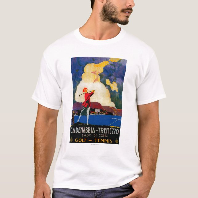 CadenabbiaTremezzo vintage PosterEurope Tee (Framsida)