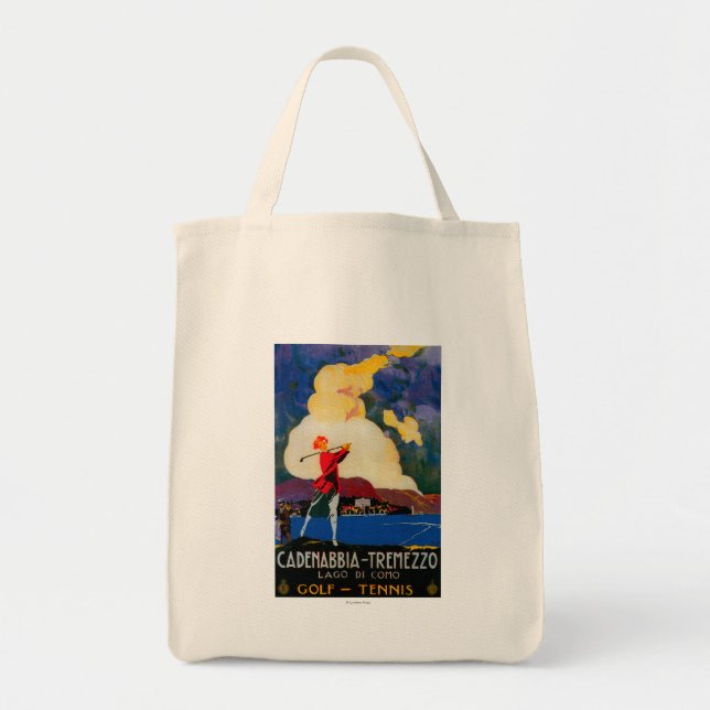 CadenabbiaTremezzo Vintage PosterEurope Tygkasse (Framsidan)