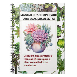 Caderno com capa de suculentas anteckningsbok