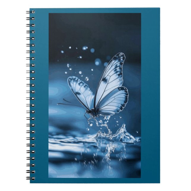 caderno espiral com foto borboleta anteckningsbok (Framsidan)
