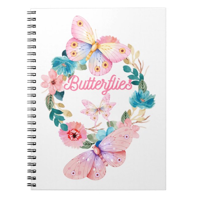 Caderno Espiral com Foto butterflies Anteckningsbok (Framsidan)