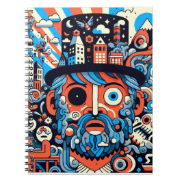 Caderno Espiral com Foto "Psychedelic #1" Anteckningsbok