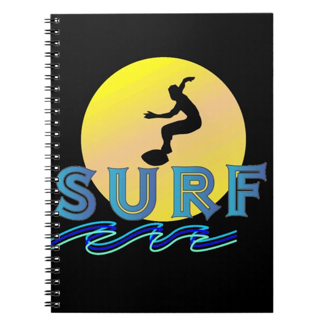 caderno espiral com tema surf anteckningsbok (Framsidan)