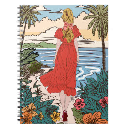 Caderno Espiral Moça Anteckningsbok