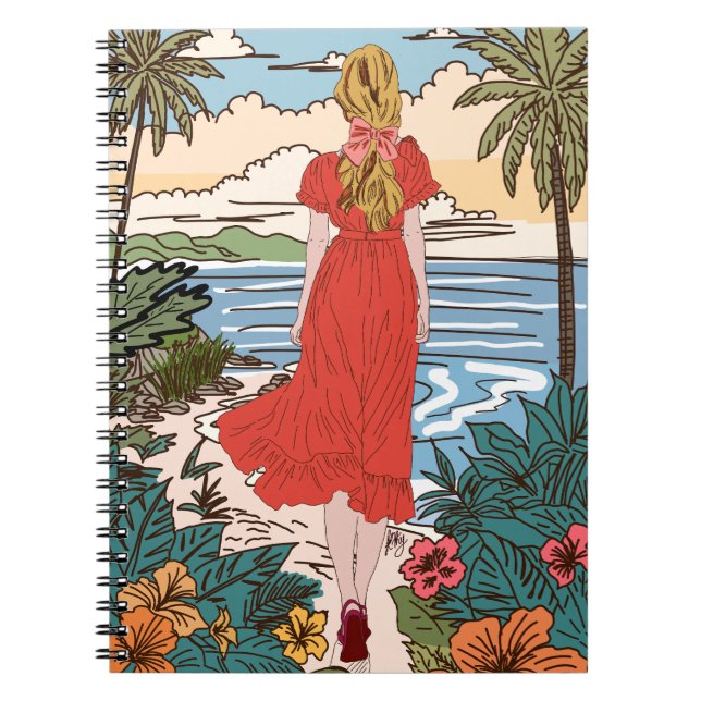 Caderno Espiral Moça Anteckningsbok (Framsidan)