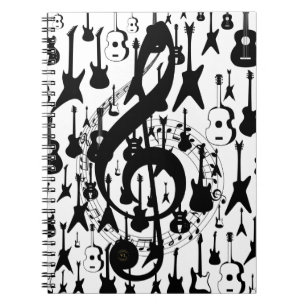Caderno espiral musical com clave de sol anteckningsbok