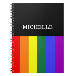Caderno Espiral Orgulho Gay Rainbow Personalizado Anteckningsbok