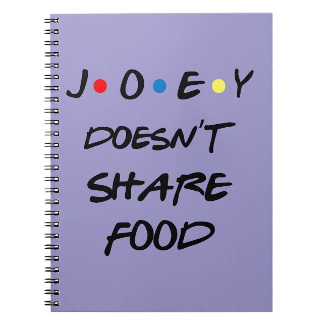 Caderno Joey Doesn't Share Food Anteckningsbok (Framsidan)