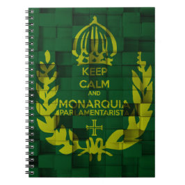 Caderno Keep Clam and Monarquia Parlamentarista Anteckningsbok