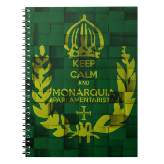Caderno Keep Clam and Monarquia Parlamentarista Anteckningsbok