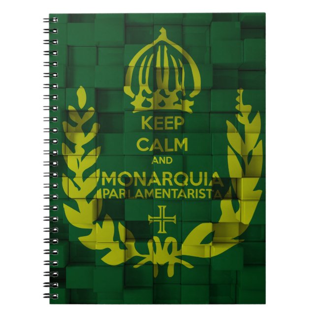 Caderno Keep Clam and Monarquia Parlamentarista Anteckningsbok (Framsidan)
