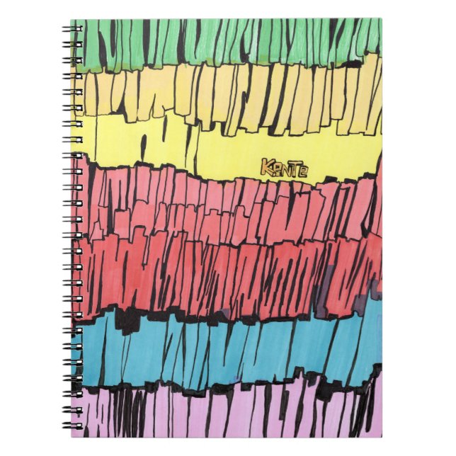 caderno para presente, caderno com cores vibrantes anteckningsbok (Framsidan)