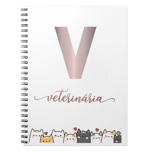 Caderno profissão veterinária anteckningsbok (Framsidan)