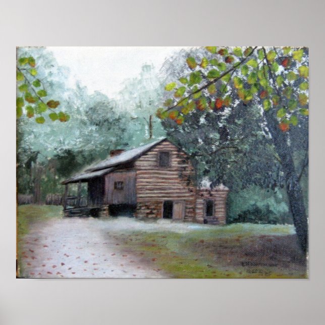 Cades Cove Elijah Oliver's Cabin Poster (Framsidan)