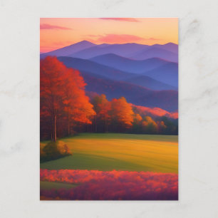 Cades Cove Höstminnen Vykort