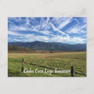 Cades Cove Loop, TN - Open Fält View Vykort