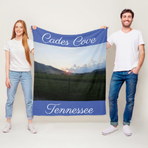 Cades Cove Tennessee Mounece Blanket Fleecefilt