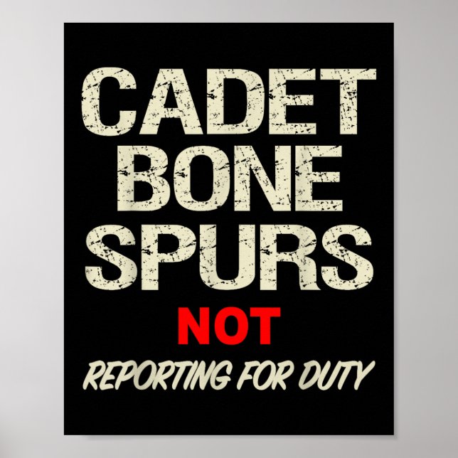 Cadet Bone Spurs Shirt Funny militär antitrump Poster (Framsidan)