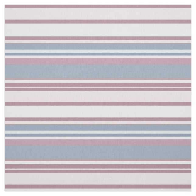 Cadet Grey and Desaturated Rose Stripes Tyg (Provkarta)