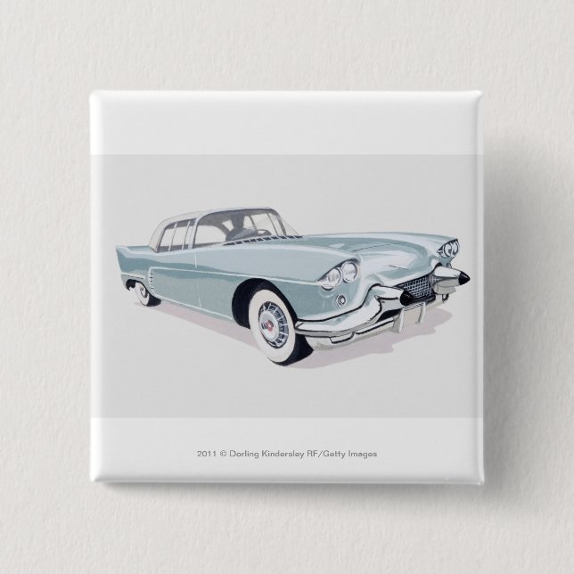 Cadillac 1957 med silhouetten av chaufförinsida knapp (Framsida)