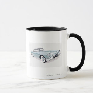 Cadillac 1957 med silhouetten av chaufförinsida mugg
