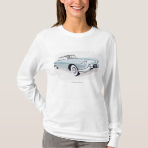 Cadillac 1957 med silhouetten av chaufförinsida tee shirt