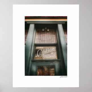 Cadillac Apartments Affisch Print