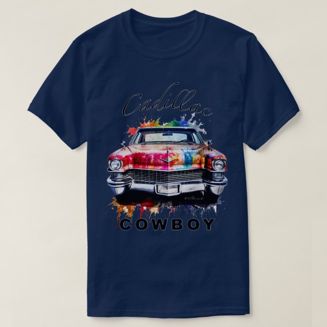 Cadillac Cowboy T Shirt (Design framsida)