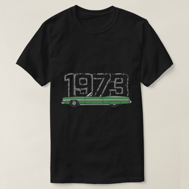 Cadillac Eldorado grönt 73 T Shirt (Design framsida)