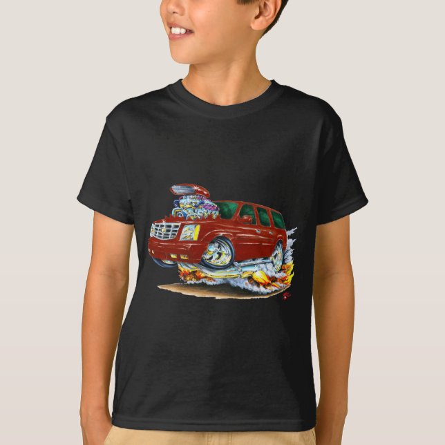 Cadillac Escalade rödbrun lastbil Tee Shirt (Framsida)