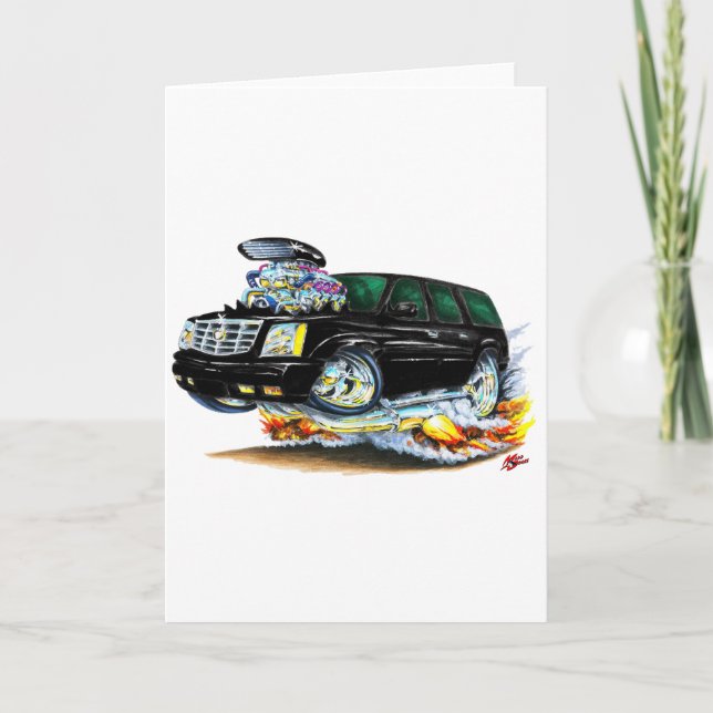 Cadillac Eskalade Black Lastbil Kort (Framsida)