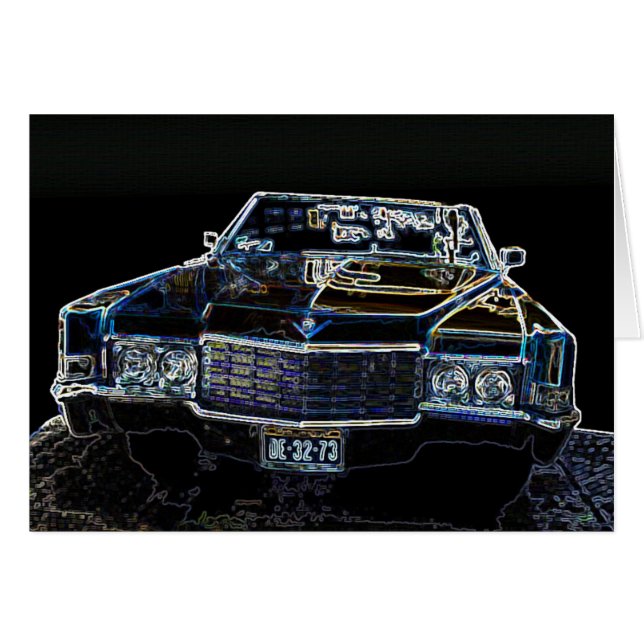 Cadillac-födelsedagskort Hälsningskort (Framsidan Horizontal)