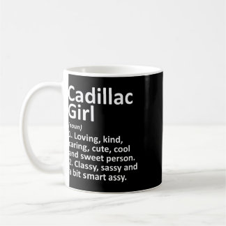 Cadillac Girl Mi Michigan Rolig Stad Hem Rötter Gi Kaffemugg