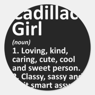 Cadillac Girl Mi Michigan Roligt Stad Hem Rötter G Runt Klistermärke
