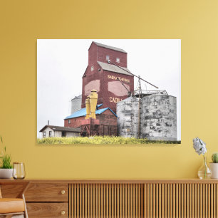Cadillac Grain Elevator Canvastryck
