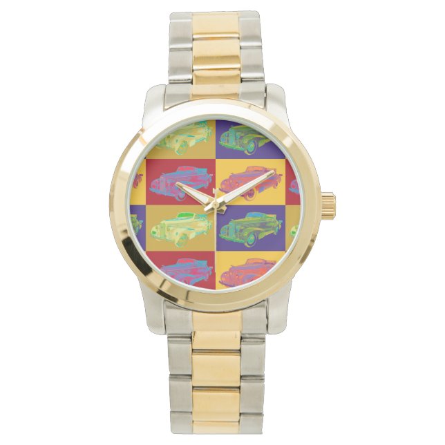 Cadillac Lasalle Pop Art 1938 Armbandsur (Framsida)