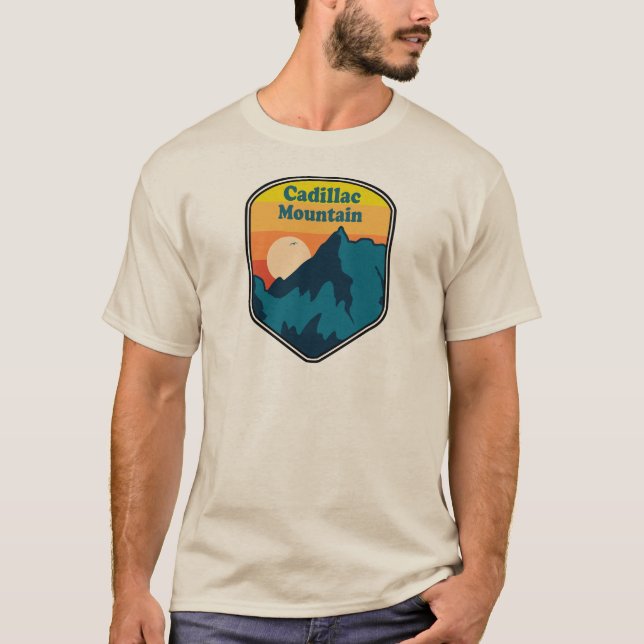 Cadillac Mountain Maine Sunrise T Shirt (Framsida)