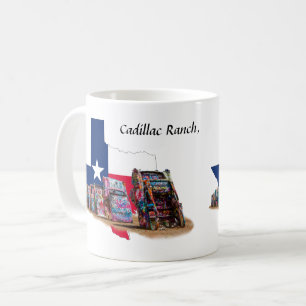 Cadillac Ranch, Texas State Outline, Mugg