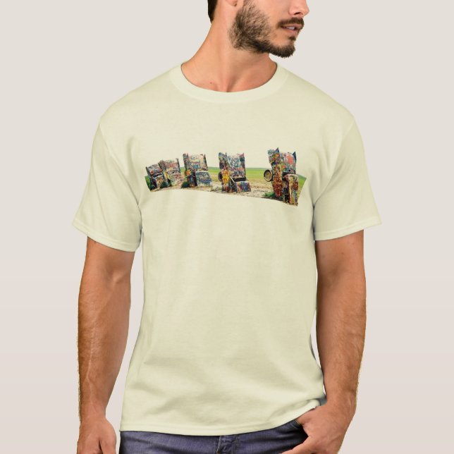 Cadillac ranchskjorta t-shirt (Framsida)