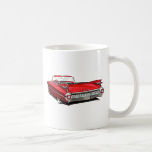Cadillac röd bil 1959 kaffemugg